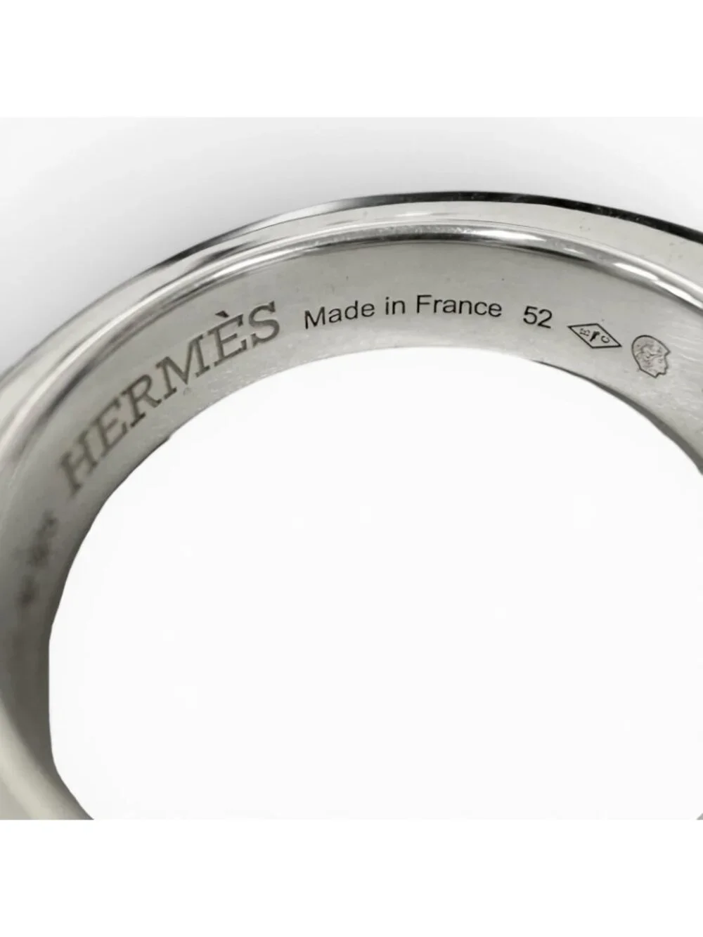 Hermes Clous de Forges Ring Silver